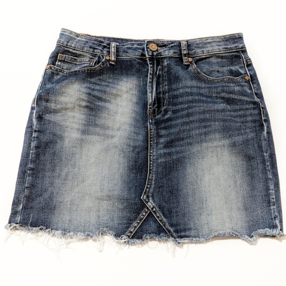 indigo rein denim skirt